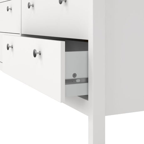 Rowan 160cm Wide 8 Drawer Chest of Drawer-White - FurniComp