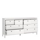 Rowan 160cm Wide 8 Drawer Chest of Drawer-White - FurniComp
