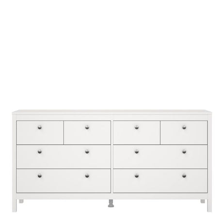 Rowan 160cm Wide 8 Drawer Chest of Drawer-White - FurniComp