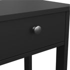 Rowan 1 Drawer Bedside Table-Black - FurniComp