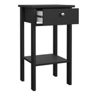 Rowan 1 Drawer Bedside Table-Black - FurniComp