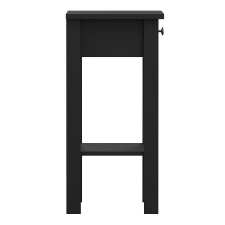 Rowan 1 Drawer Bedside Table-Black - FurniComp