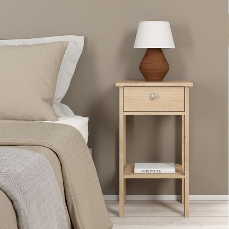Rowan 1 Drawer Bedside Table-Jackson Hickory Oak - FurniComp