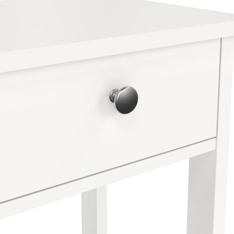 Rowan 1 Drawer Bedside Table-White - FurniComp