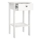 Rowan 1 Drawer Bedside Table-White - FurniComp