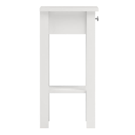Rowan 1 Drawer Bedside Table-White - FurniComp