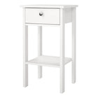 Rowan 1 Drawer Bedside Table-White - FurniComp