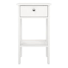 Rowan 1 Drawer Bedside Table-White - FurniComp