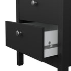 Rowan 2 Drawer Bedside Table-Black - FurniComp