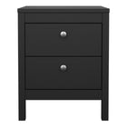 Rowan 2 Drawer Bedside Table-Black - FurniComp