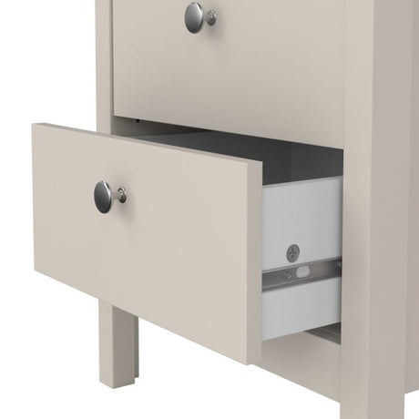 Rowan 2 Drawer Bedside Table-Cashmere - FurniComp