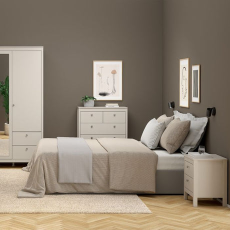 Rowan 2 Drawer Bedside Table-Cashmere - FurniComp