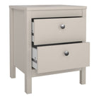 Rowan 2 Drawer Bedside Table-Cashmere - FurniComp