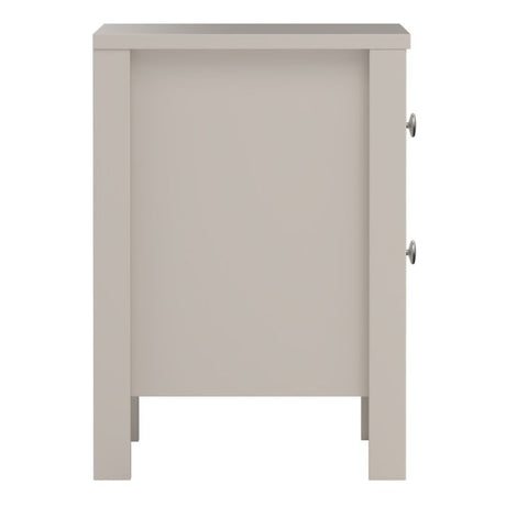 Rowan 2 Drawer Bedside Table-Cashmere - FurniComp