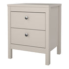 Rowan 2 Drawer Bedside Table-Cashmere - FurniComp