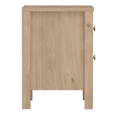 Rowan 2 Drawer Bedside Table-Jackson Hickory Oak - FurniComp