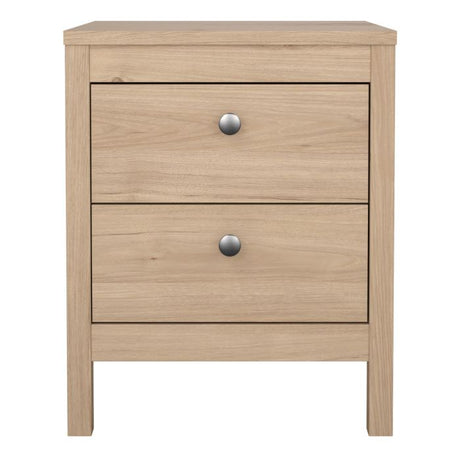 Rowan 2 Drawer Bedside Table-Jackson Hickory Oak - FurniComp