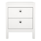Rowan 2 Drawer Bedside Table-White - FurniComp
