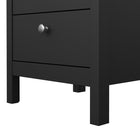 Rowan 3 Drawer Bedside Table-Black - FurniComp