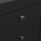 Rowan 3 Drawer Bedside Table-Black - FurniComp
