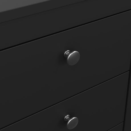 Rowan 3 Drawer Bedside Table-Black - FurniComp