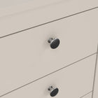 Rowan 3 Drawer Bedside Table-Cashmere - FurniComp