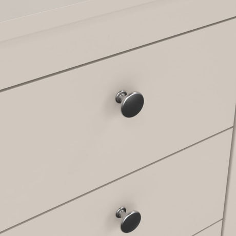 Rowan 3 Drawer Bedside Table-Cashmere - FurniComp