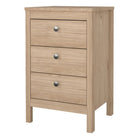 Rowan 3 Drawer Bedside Table-Jackson Hickory Oak - FurniComp
