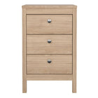 Rowan 3 Drawer Bedside Table-Jackson Hickory Oak - FurniComp
