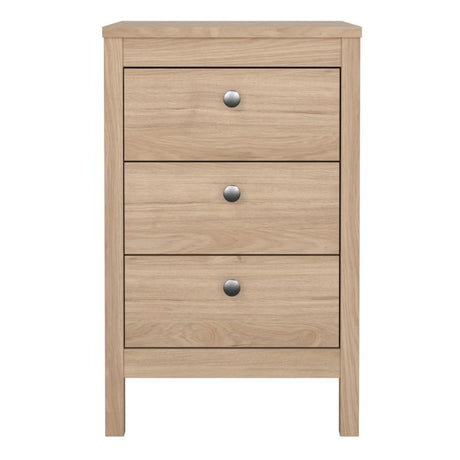 Rowan 3 Drawer Bedside Table-Jackson Hickory Oak - FurniComp