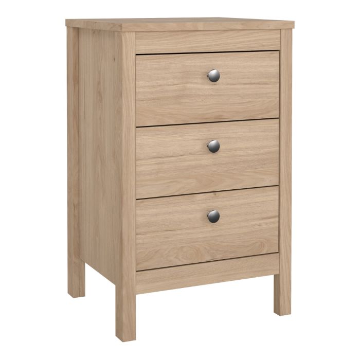 Rowan 3 Drawer Bedside Table-Jackson Hickory Oak - FurniComp