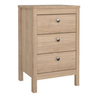 Rowan 3 Drawer Bedside Table-Jackson Hickory Oak - FurniComp