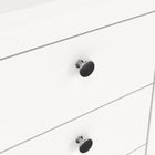 Rowan 3 Drawer Bedside Table-White - FurniComp