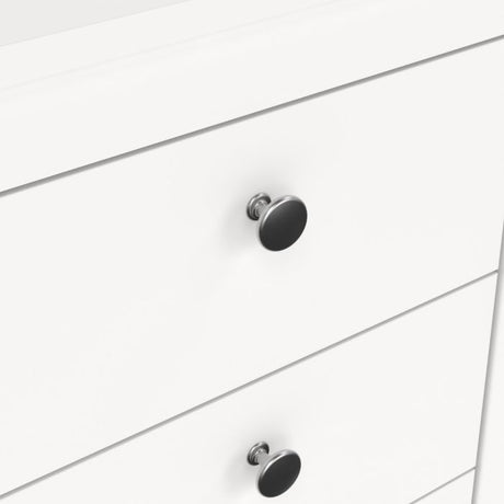 Rowan 3 Drawer Bedside Table-White - FurniComp