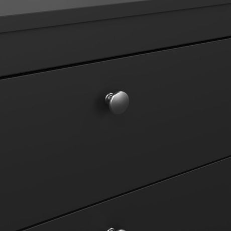 Rowan 80cm 3 Drawer Chest of Drawers - Black - FurniComp