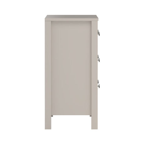 Rowan 80cm 3 Drawer Chest of Drawers - Cashmere - FurniComp