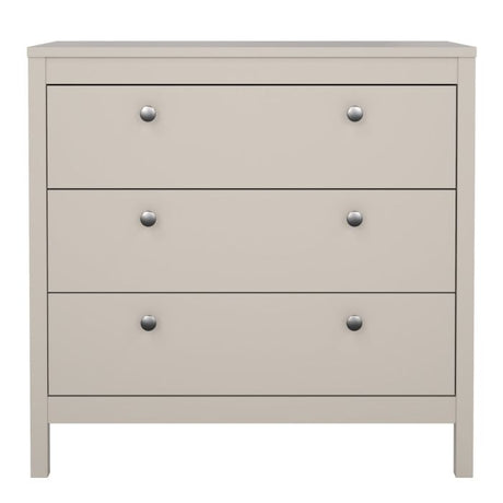 Rowan 80cm 3 Drawer Chest of Drawers - Cashmere - FurniComp