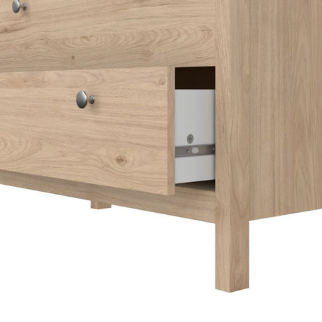 Rowan 80cm 3 Drawer Chest of Drawers - Jackson Hickory Oak - FurniComp