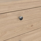 Rowan 80cm 3 Drawer Chest of Drawers - Jackson Hickory Oak - FurniComp