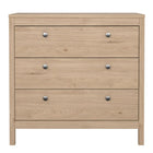 Rowan 80cm 3 Drawer Chest of Drawers - Jackson Hickory Oak - FurniComp