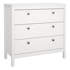 Rowan 80cm 3 Drawer Chest of Drawers - White - FurniComp