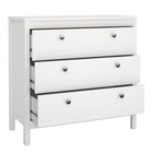 Rowan 80cm 3 Drawer Chest of Drawers - White - FurniComp