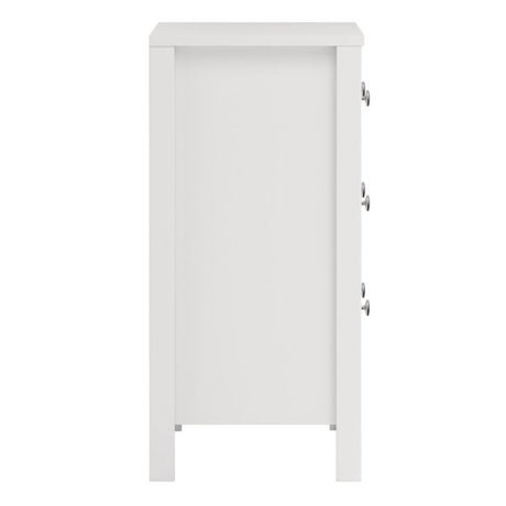 Rowan 80cm 3 Drawer Chest of Drawers - White - FurniComp