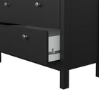 Rowan 80cm 5 Drawer Chest of Drawer-Black - FurniComp