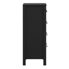 Rowan 80cm 5 Drawer Chest of Drawer-Black - FurniComp