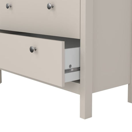 Rowan 80cm 5 Drawer Chest of Drawer-Cashmere - FurniComp