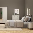 Rowan 80cm 5 Drawer Chest of Drawer-Cashmere - FurniComp