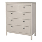 Rowan 80cm 5 Drawer Chest of Drawer-Cashmere - FurniComp