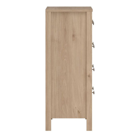 Rowan 80cm 5 Drawer Chest of Drawer-Jackson Hickory Oak - FurniComp