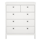 Rowan 80cm 5 Drawer Chest of Drawer-White - FurniComp
